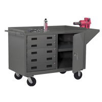 Mobile Workbench Cabinet, Steel Surface Par Equipment