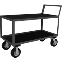 Low Profile Instrument Cart, 2 Tiers, 24-1/4" W x 39" D x 40-15/16" H, 1200 lbs. Cap. Par Equipment