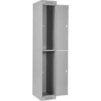 Clean Line Lockers, 2 -tier, Bank of 4, 48" x 18" x 72", Steel, Grey, Rivet (Assembled) Par Equipment