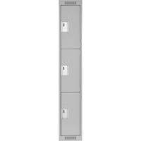 Casiers Clean Line, 3 niveaux, 12" x 18" x 72", Acier, Gris, Rivet (assembl&eacute;) Par Equipment