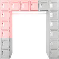 Arche de casiers &eacute;conomiques assembl&eacute;s Clean Line, 16 niveaux, Bloc de 3, 18" x 72" x 12", Acier Par Equipment