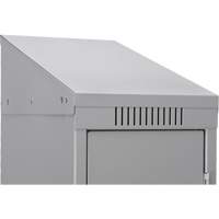 Clean Line Lockers, 2 -tier, Bank of 4, 48" x 18" x 82", Steel, Beige, Rivet (Assembled) Par Equipment