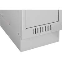 Clean Line Lockers, 2 -tier, Bank of 4, 48" x 18" x 76", Steel, Charcoal, Rivet (Assembled) Par Equipment