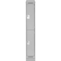 Casiers Clean Line, 2 niveaux, 12" x 18" x 82", Acier, Gris, Rivet (assembl&eacute;) Par Equipment