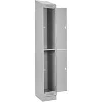 Clean Line Lockers, 2 -tier, Bank of 4, 48" x 18" x 82", Steel, Grey, Rivet (Assembled) Par Equipment