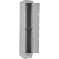Clean Line Lockers, 2 -tier, Bank of 4, 48" x 18" x 76", Steel, Grey, Rivet (Assembled) Par Equipment