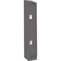 Casiers Clean Line, 2 niveaux, 12" x 18" x 82", Acier, Charbon, Rivet (assembl&eacute;) Par Equipment