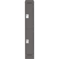 Casiers Clean Line, 2 niveaux, 12" x 18" x 82", Acier, Charbon, Rivet (assembl&eacute;) Par Equipment