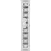 Clean Line Lockers, 12" x 12" x 72", Steel, Grey, Rivet (Assembled), Perforated Par Equipment