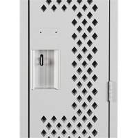 Clean Line™ Lockers, Bank of 2, 24" x 12" x 72", Steel, Grey, Rivet (Assembled), Perforated FK225 | Par Equipment