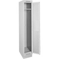 Casiers Clean Line, 12" x 12" x 76", Acier, Gris, Rivet (assembl&eacute;), Perfor&eacute; Par Equipment