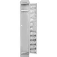 Clean Line Lockers, 12" x 18" x 82", Steel, Grey, Rivet (Assembled), Perforated Par Equipment
