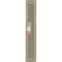 Clean Line Lockers, 12" x 12" x 72", Steel, Beige, Rivet (Assembled), Perforated Par Equipment