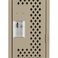 Clean Line Lockers, 12" x 12" x 72", Steel, Beige, Rivet (Assembled), Perforated Par Equipment