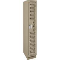 Casiers Clean Line, 12" x 12" x 76", Acier, Beige, Rivet (assembl&eacute;), Perfor&eacute; Par Equipment