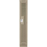 Casiers Clean Line, 12" x 12" x 76", Acier, Beige, Rivet (assembl&eacute;), Perfor&eacute; Par Equipment