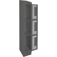 Casiers Clean Line, 3 niveaux, 12" x 15" x 82", Acier, Charbon, Rivet (assembl&eacute;), Perfor&eacute; Par Equipment