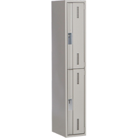 Concorde Heavy-Duty Lockers, 2 -tier, 12" x 18" x 72", Steel, Grey, Welded (Assembled) Par Equipment