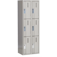 Casiers robustes Concorde, 3 niveaux, Bloc de 2, 24" x 18" x 72", Acier, Gris, Soud&eacute; (assembl&eacute;) Par Equipment