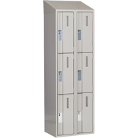 Casiers robustes Concorde, 3 niveaux, Bloc de 2, 24" x 18" x 78", Acier, Gris, Soud&eacute; (assembl&eacute;) Par Equipment