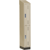 Casiers robustes Concorde, 2 niveaux, 12" x 18" x 82", Acier, Beige, Soud&eacute; (assembl&eacute;) Par Equipment