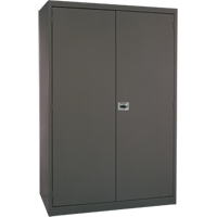 Deep Hi-Boy Storage Cabinet, Steel, 4 Shelves, 72" H x 36" W x 24" D, Charcoal Par Equipment