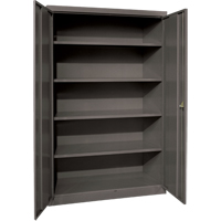Deep Hi-Boy Storage Cabinet, Steel, 4 Shelves, 72" H x 36" W x 24" D, Charcoal Par Equipment