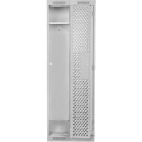 Clean Line Lockers, Bank of 2, 24" x 12" x 76", Steel, Grey, Rivet (Assembled), Perforated Par Equipment