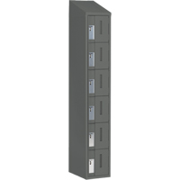 Concorde Heavy-Duty Lockers, 6 -tier, 12" x 18" x 78", Steel, Charcoal, Welded (Assembled) Par Equipment