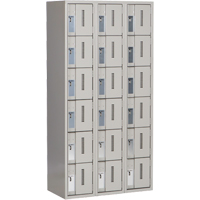Concorde Heavy-Duty Lockers, 6 -tier, Bank of 3, 36" x 18" x 72", Steel, Grey, Welded (Assembled) Par Equipment