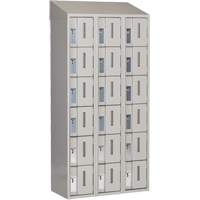 Concorde Heavy-Duty Lockers, 6 -tier, Bank of 3, 36" x 18" x 78", Steel, Grey, Welded (Assembled) Par Equipment