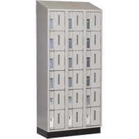 Concorde Heavy-Duty Lockers, 6 -tier, Bank of 3, 36" x 18" x 82", Steel, Grey, Welded (Assembled) Par Equipment