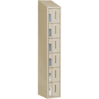 Concorde Heavy-Duty Lockers, 6 -tier, 12" x 18" x 78", Steel, Beige, Welded (Assembled) Par Equipment