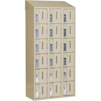Concorde Heavy-Duty Lockers, 6 -tier, Bank of 3, 36" x 18" x 78", Steel, Beige, Welded (Assembled) Par Equipment