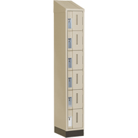 Concorde Heavy-Duty Lockers, 6 -tier, 12" x 18" x 82", Steel, Beige, Welded (Assembled) Par Equipment