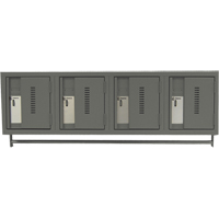 Casiers muraux robustes, Bloc de 4, 18" x 12" x 12", Acier Par Equipment