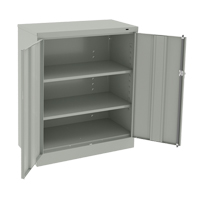 Counter High Cabinet, Steel, 2 Shelves, 42" H x 36" W x 18" D, Light Grey FL643 | Par Equipment