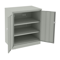 Deluxe Counter High Cabinet, Steel, 2 Shelves, 42" H x 36" W x 24" D, Light Grey FL644 | Par Equipment