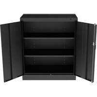 Standard Counter-High Cabinet, Steel, 2 Shelves, 42" H x 36" W x 18" D, Black Par Equipment