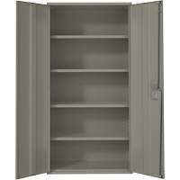 Hi-Boy Storage Cabinet, Steel, 4 Shelves, 72" H x 36" W x 18" D, Grey Par Equipment