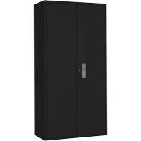 Hi-Boy Storage Cabinet, Steel, 4 Shelves, 72" H x 36" W x 18" D, Black Par Equipment