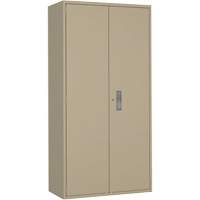 Wardrobe Storage Cabinet, Steel, 36" W x 18" D x 72" H, Beige FL792 | Par Equipment