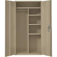 Combination Storage Cabinet, Steel, 6 Shelves, 72" H x 36" W x 18" D, Beige Par Equipment