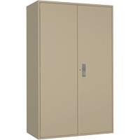 Extra Wide Hi-Boy Storage Cabinet, Steel, 4 Shelves, 72" H x 48" W x 24" D, Beige Par Equipment