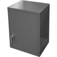 Armoire murale, 27" h x 13-11/16" la x 18" p, 2 tablettes, Acier, Gris Par Equipment