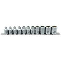 Flat-Cut E-"Star" Socket Set, 11 Pieces, 3/8" Drive Size Par Equipment