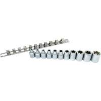 Flat-Cut E-"Star" Socket Set, 11 Pieces, 3/8" Drive Size Par Equipment