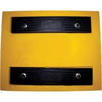 Wheel Chock, Polyurethane, Yellow, 15-1/4" W x 12-1/8" D x 10-3/4" H Par Equipment