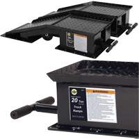 Heavy-Duty Truck Ramps with Long T-Handle, 40000 lbs. Capacity, 45" L, 13-1/2" W, 9-19/50" H Par Equipment