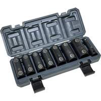 Jeu de douilles doubles hexagonales et h&eacute;licoidales avec coffret, 8 Morceaux, Prise de 1/2" Par Equipment